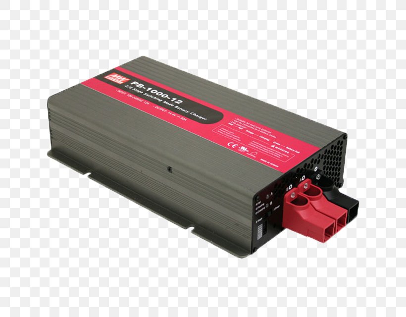 Smart Battery Charger Lead–acid Battery MEAN WELL Enterprises Co., Ltd. Power Converters, PNG, 640x640px, Battery Charger, Ac Adapter, Ampere, Computer Component, Electric Current Download Free