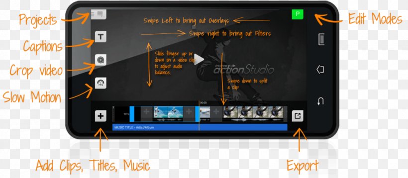 Smartphone Video Editing Android, PNG, 1000x437px, Smartphone, Android, Camera, Computer Software, Editing Download Free