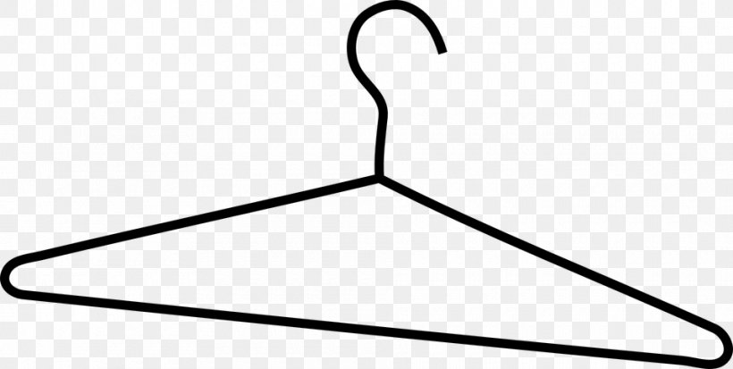 Clothes Hanger Clothing Clip Art, PNG, 960x484px, Clothes Hanger, Area, Black And White, Clothing, Coat Hat Racks Download Free