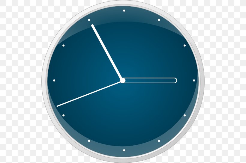 Product Design Clock Angle, PNG, 544x544px, Clock, Aqua, Blue, Electric Blue, Sky Download Free