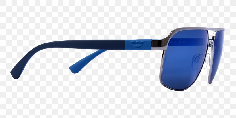 Goggles Sunglasses Armani Polarized Light, PNG, 1000x500px, Goggles, Armani, Blue, Eyewear, Glasses Download Free