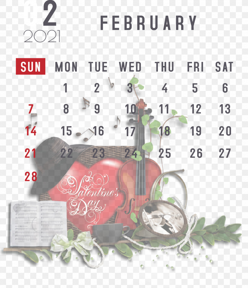 February 2021 Printable Calendar February Calendar 2021 Calendar, PNG, 2589x3000px, 2021 Calendar, Calendar System, Floral Design, Flower, Htc Download Free