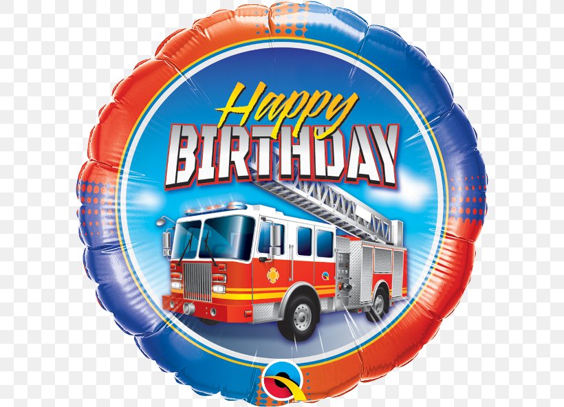 Mylar Balloon Birthday Party Fire Engine, PNG, 600x592px, Balloon, Birthday, Birthday Cake, Bopet, Feestversiering Download Free