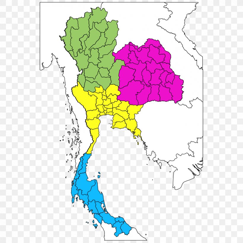 Thailand Map Royalty-free Stock Photography, PNG, 1200x1200px, Thailand, Area, Flower, Flowering Plant, Map Download Free
