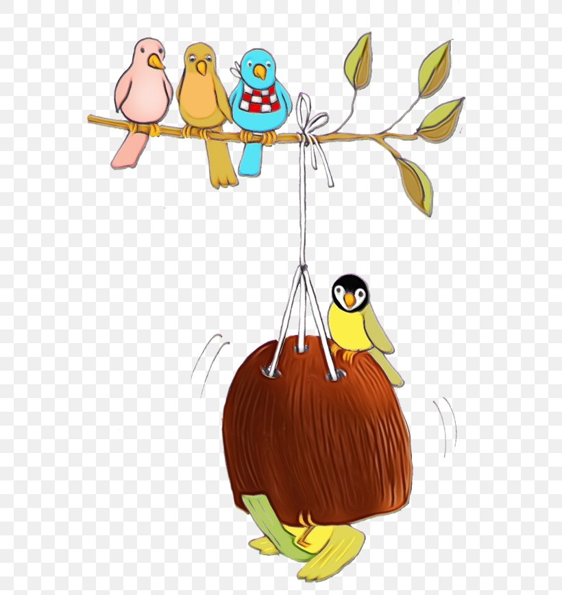 Cartoon Bird Bird Toy Branch Beak, PNG, 565x867px, Watercolor, Beak, Bird, Bird Toy, Branch Download Free