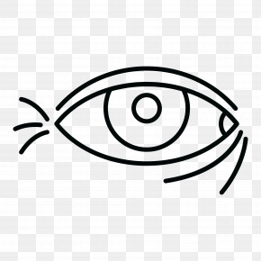 Eye Wrinkles - Simple Line Art Eye PNG