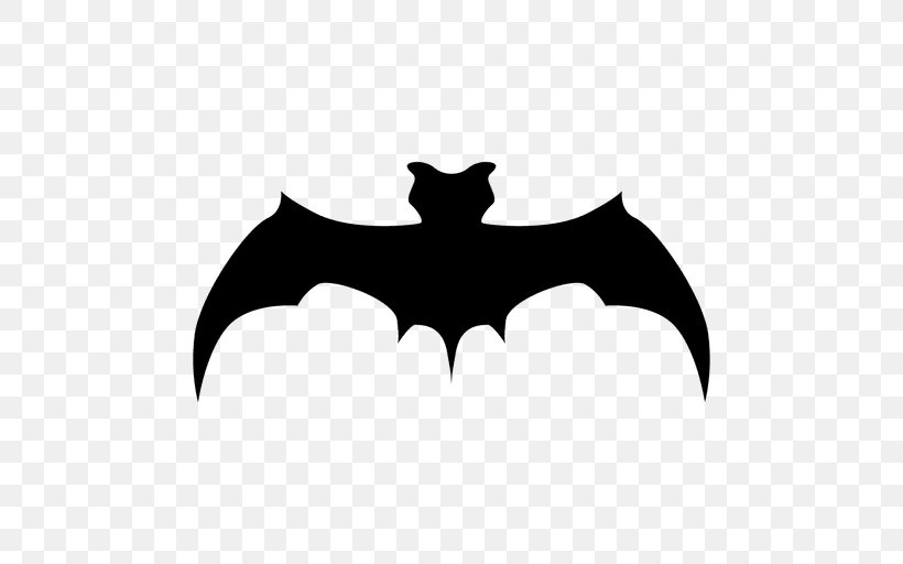 Bat Silhouette Clip Art, PNG, 512x512px, Bat, Aile, Black, Black And White, Drawing Download Free