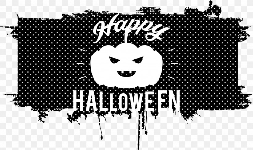 Happy Halloween, PNG, 2999x1786px, Happy Halloween, Black, Logo, M, Text Download Free