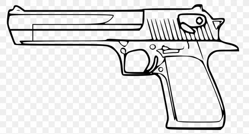 IWI Jericho 941 IMI Desert Eagle Firearm Clip Clip Art, PNG, 1024x553px, Iwi Jericho 941, Air Gun, Black And White, Clip, Drawing Download Free