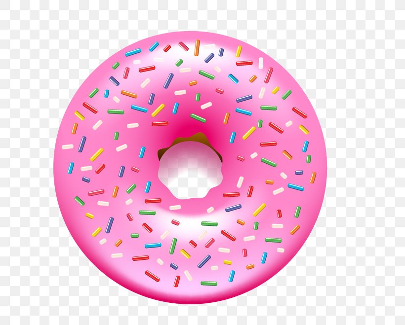 Doughnut Icon, PNG, 675x659px, Doughnut, Magenta, Pink, Sprinkles Download Free