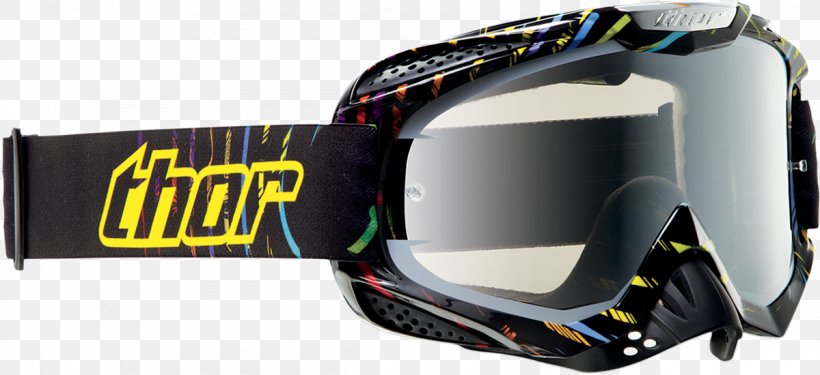 Goggles Glasses Thor Google Motorcycle, PNG, 1200x550px, Goggles, Brand, Eyewear, Glass, Glasses Download Free