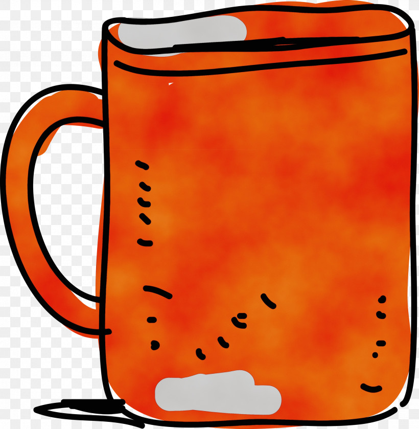 Mug Rectangle Meter Orange S.a., PNG, 2930x3000px, Watercolor, Meter, Mug, Orange Sa, Paint Download Free