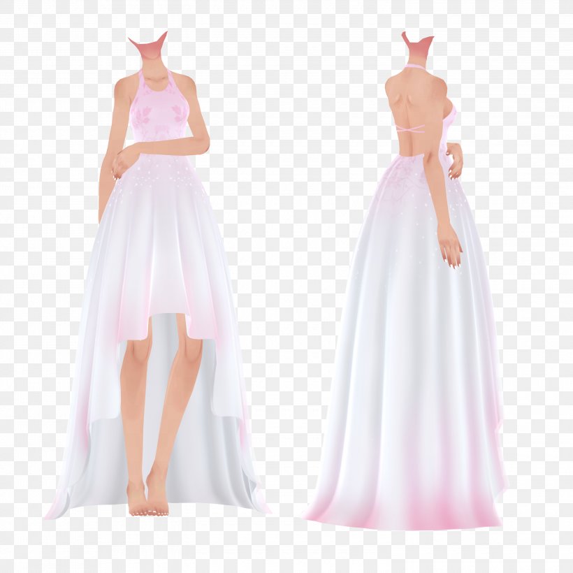 Wedding Dress Gown Party Dress Cocktail Dress, PNG, 3000x3000px, Watercolor, Cartoon, Flower, Frame, Heart Download Free