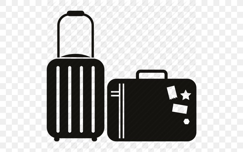 Baggage Travel Suitcase, PNG, 512x512px, Baggage, Backpacking, Bag, Baggage Cart, Black And White Download Free