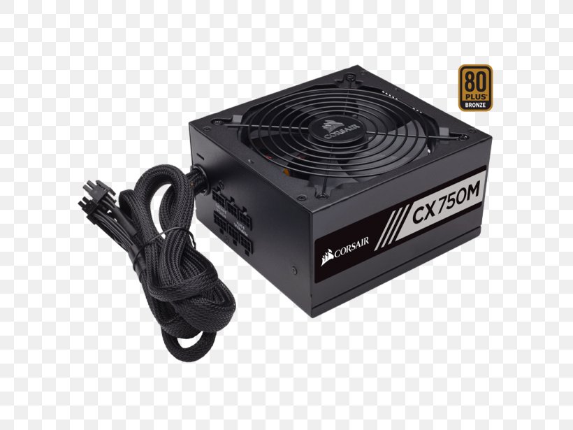 Power Supply Unit 80 Plus Corsair Components ATX Power Converters, PNG, 615x615px, Watercolor, Cartoon, Flower, Frame, Heart Download Free