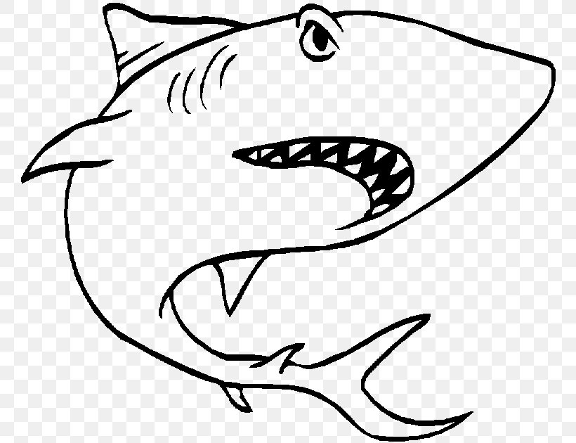 Great White Shark Coloring Book Hammerhead Shark Bull Shark, PNG ...