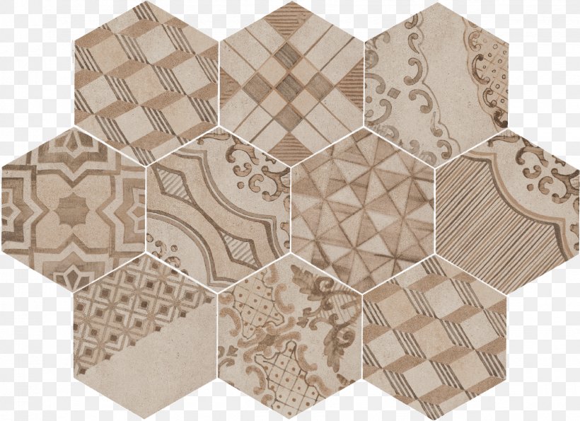 Porcelain Tile Clay Hexagon MARAZZI GROUP SRL, PNG, 1633x1186px, Tile, Beige, Carrelage, Cement, Cement Tile Download Free