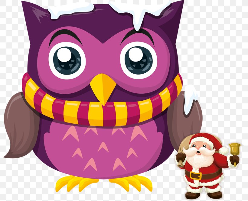 Christmas Owls, PNG, 800x663px, Owl, Beak, Bird, Bird Of Prey, Cartoon Download Free