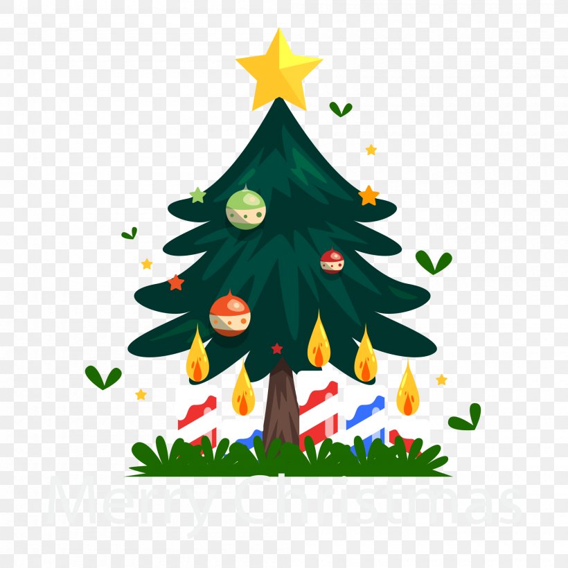 Christmas Tree Illustration Christmas Day Vector Graphics Santa Claus, PNG, 2000x2000px, Christmas Tree, Cartoon, Christmas, Christmas Day, Christmas Decoration Download Free