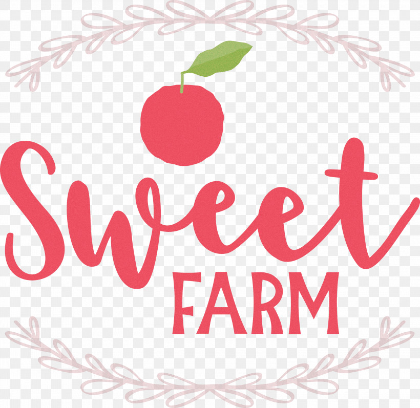 Sweet Farm, PNG, 3000x2917px, Logo, Calligraphy, Flower, Fruit, M Download Free