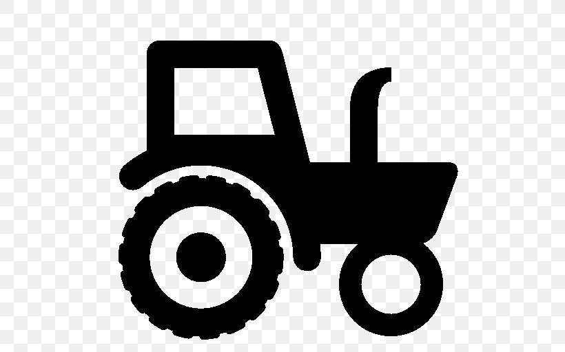 Tractor Agriculture Farm Clip Art, PNG, 512x512px, Tractor, Agricultural Machinery, Agriculture, Black And White, Bucket Download Free