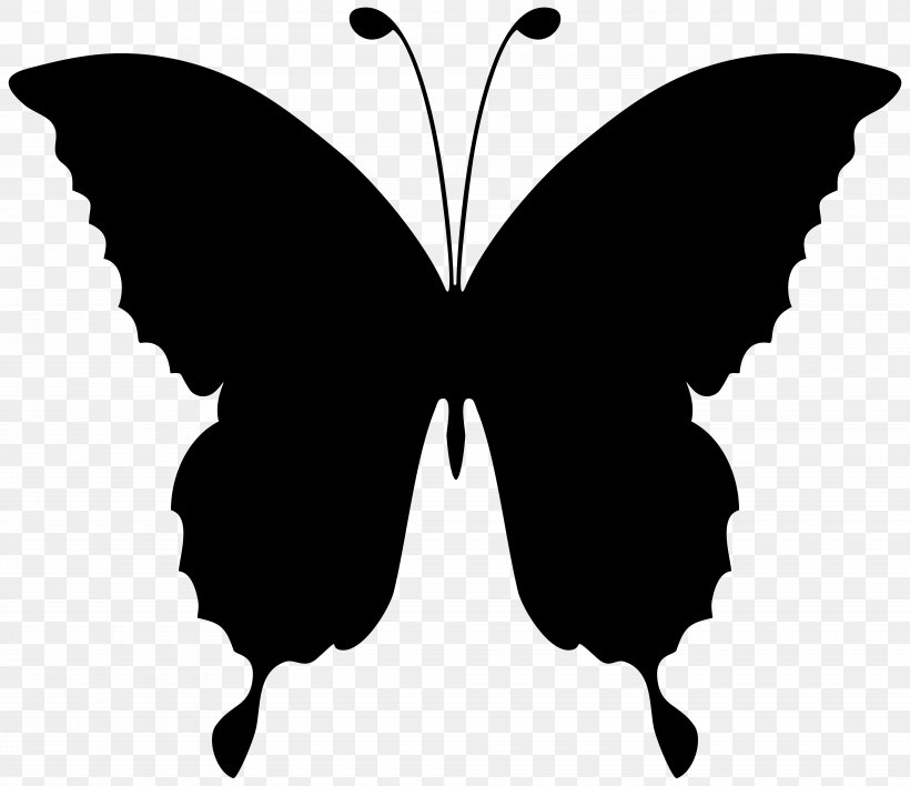 Butterfly Clip Art Illustration Openclipart, PNG, 8000x6913px, Butterfly, Black, Blackandwhite, Drawing, Glasswing Butterfly Download Free