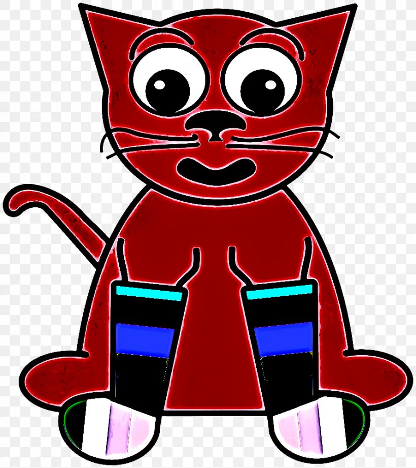 Cartoon Clip Art Pink Line Cat, PNG, 890x1000px, Cartoon, Cat, Fictional Character, Magenta, Pink Download Free
