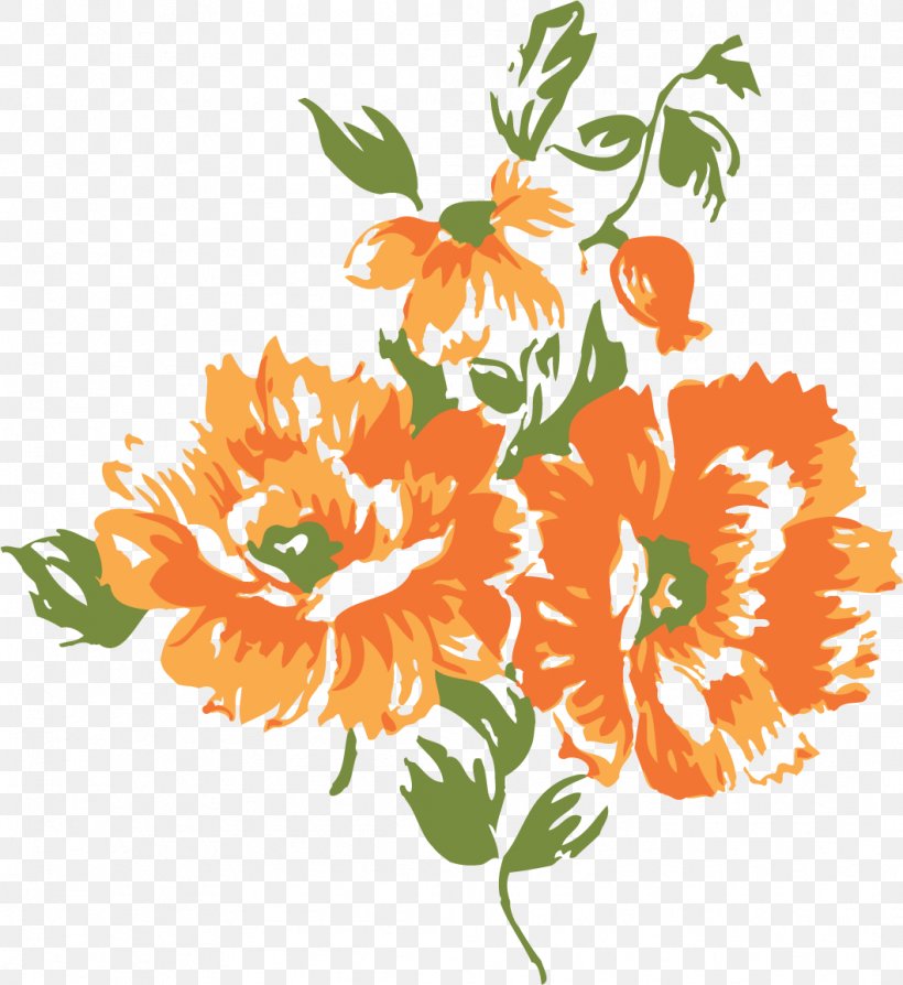 Flower Orange Blossom Clip Art, PNG, 1059x1155px, Flower, Annual Plant, Art, Artwork, Blossom Download Free