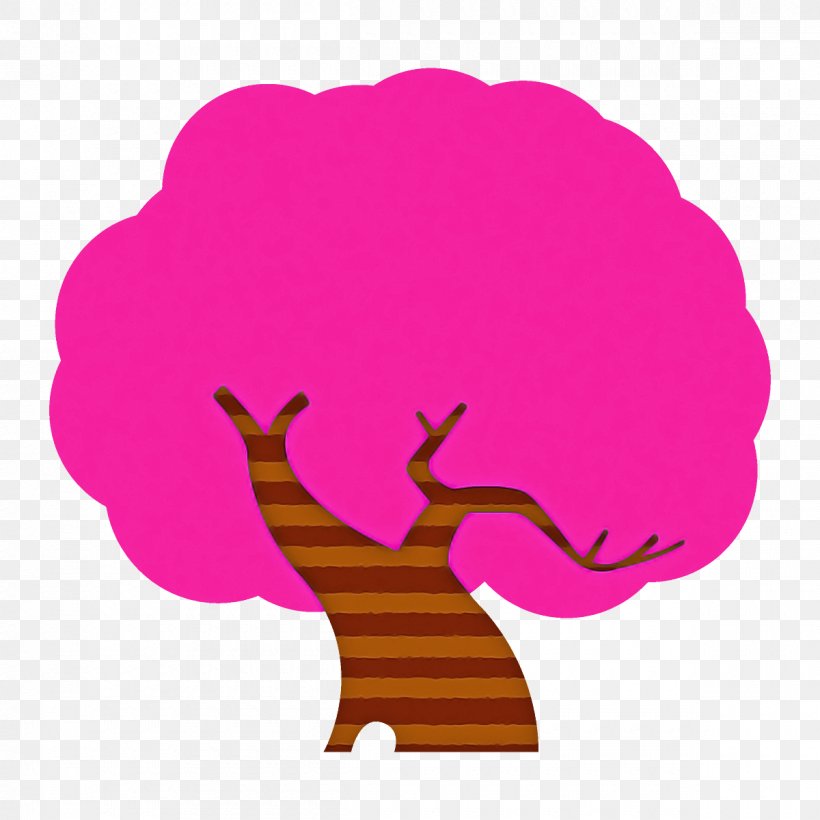 Pink Silhouette Cartoon Tree Material Property, PNG, 1200x1200px, Pink, Cartoon, Magenta, Material Property, Plant Download Free