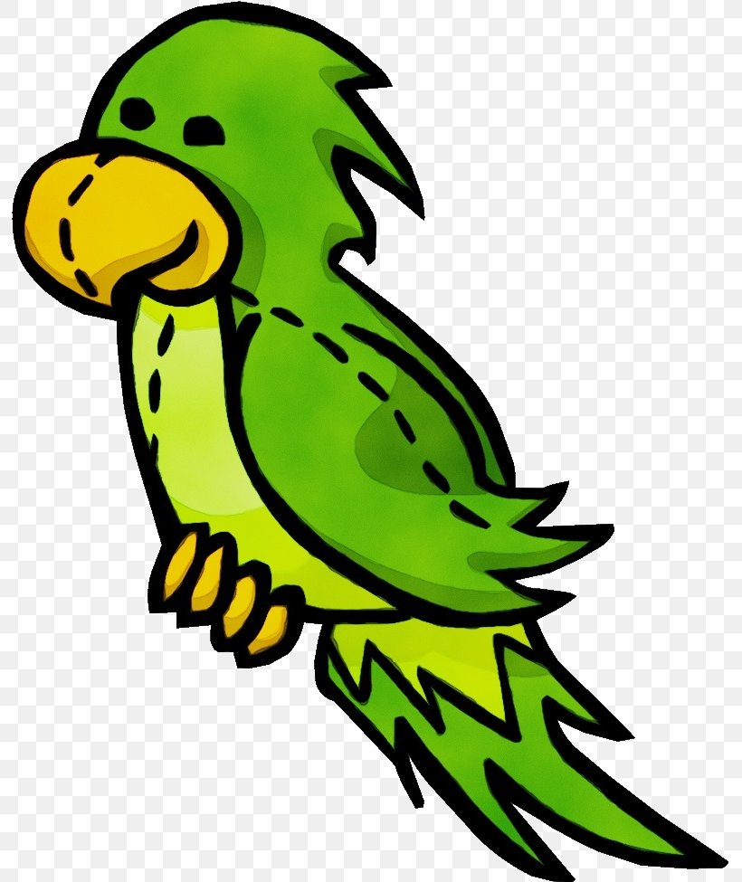 Bird Green Parrot Beak Parakeet, PNG, 794x975px, Watercolor, Beak, Bird, Budgie, Green Download Free