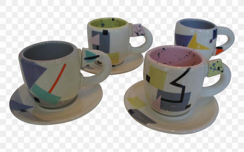 Coffee Cup Memphis Group Ceramic Tea Set, PNG, 3900x2435px, Coffee Cup, Art, Bohochic, Ceramic, Cup Download Free