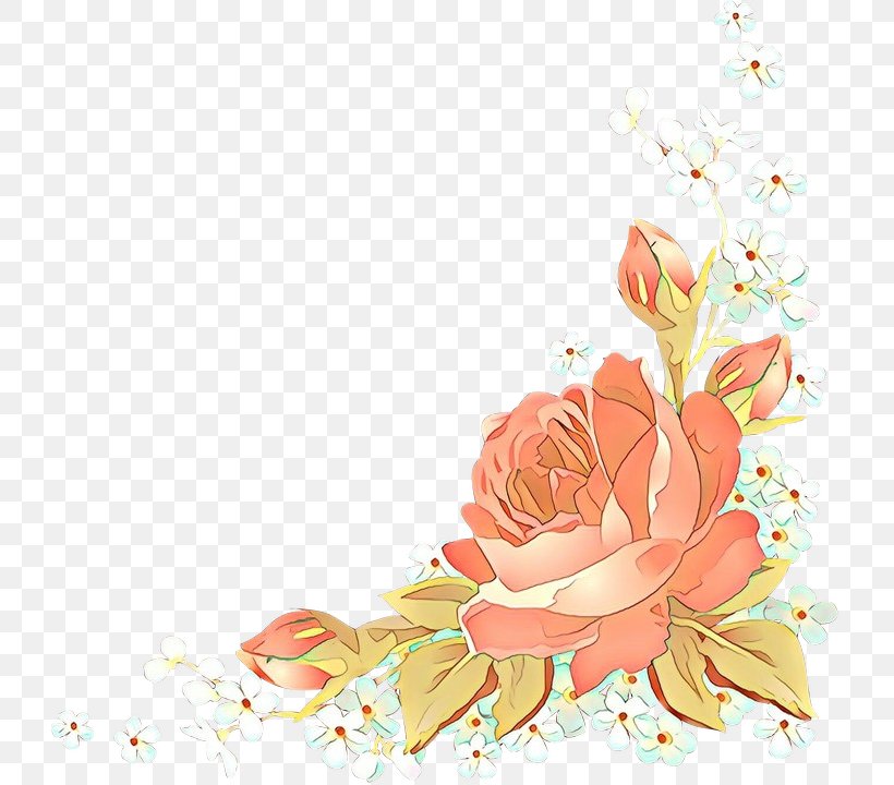 Floral Design, PNG, 726x720px, Cartoon, Cut Flowers, Floral Design, Flower, Peach Download Free