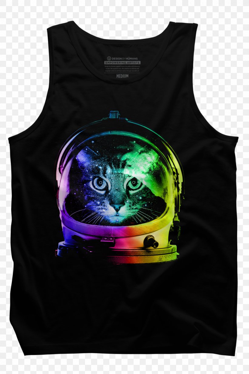 T-shirt Cat Kitten Astronaut Outer Space, PNG, 1200x1800px, Tshirt, Astronaut, Black, Black Cat, Brand Download Free