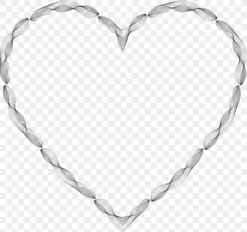 Heart Line Art Clip Art, PNG, 2366x2220px, Heart, Black And White, Body Jewelry, Chain, Grayscale Download Free