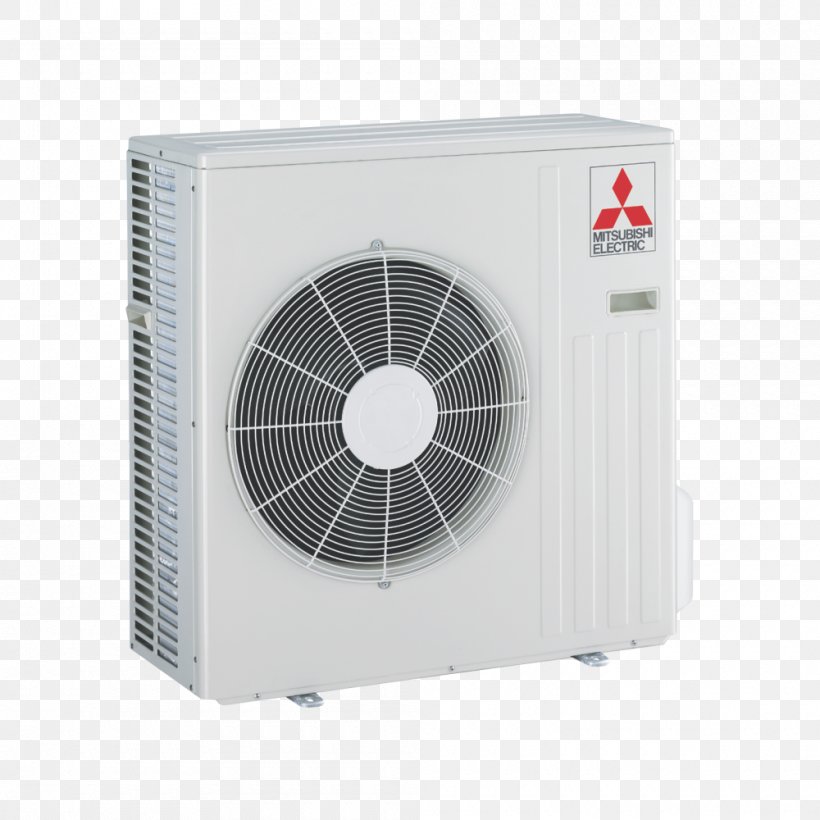 Air Conditioning Mitsubishi Electric British Thermal Unit Seasonal Energy Efficiency Ratio Power Inverters, PNG, 1000x1000px, Air Conditioning, British Thermal Unit, Central Heating, Daikin, Electricity Download Free