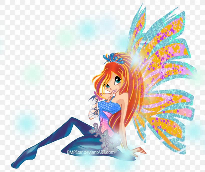 Bloom Sirenix Fairy Illustration Graphics, PNG, 900x757px, Watercolor, Cartoon, Flower, Frame, Heart Download Free