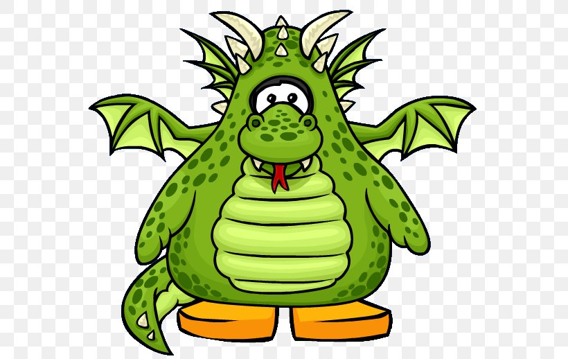 Club Penguin Dragon Costume Clip Art, PNG, 581x518px, Club Penguin, Amphibian, Artwork, Chinese Dragon, Costume Download Free