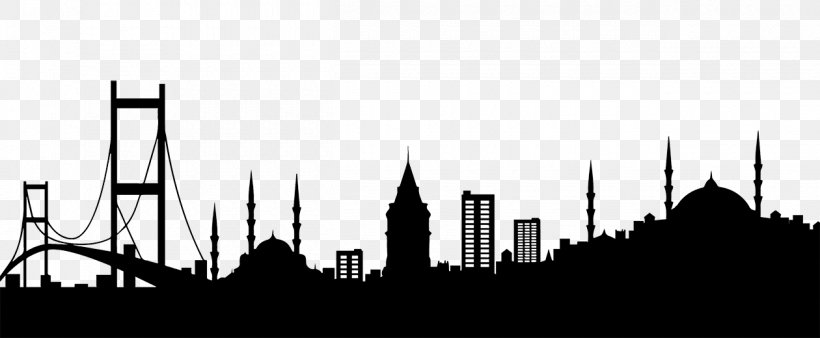 Bosphorus Metro Suites Taksim Skyline Silhouette Clip Art, PNG, 1260x520px, Bosphorus, Black And White, City, Cityscape, Drawing Download Free