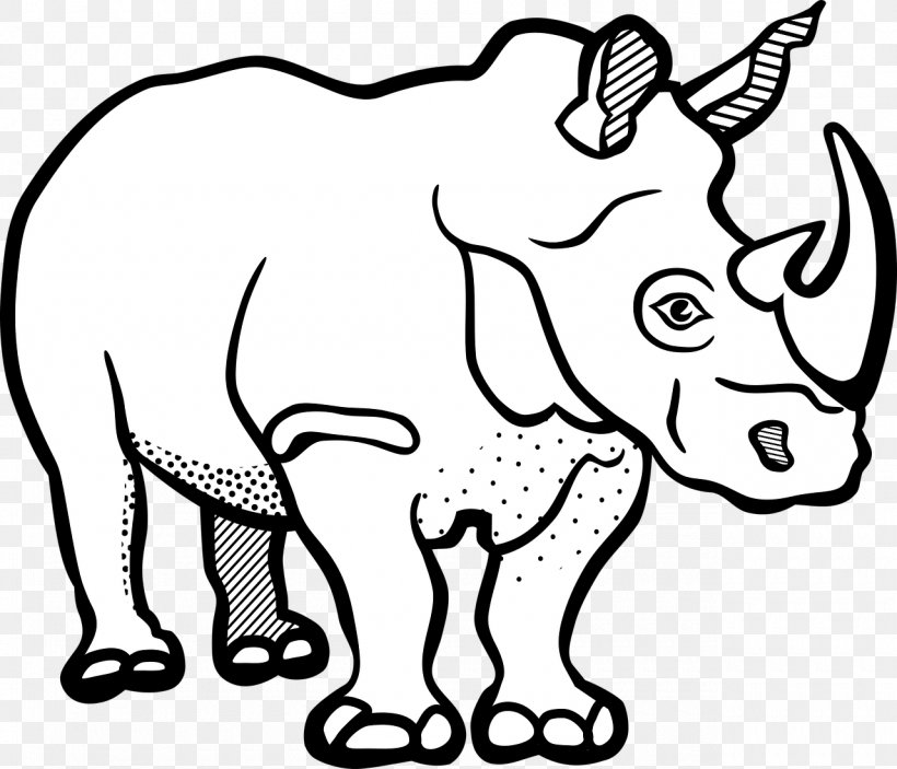 Rhinoceros Line Art Drawing Clip Art, PNG, 1280x1098px, Rhinoceros, Animal Figure, Area, Art, Black Download Free