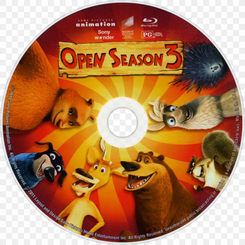 DVD YouTube Blu-ray Disc Open Season Film, PNG, 1000x1000px, Dvd, Animated Film, Bluray Disc, Film, Open Season Download Free