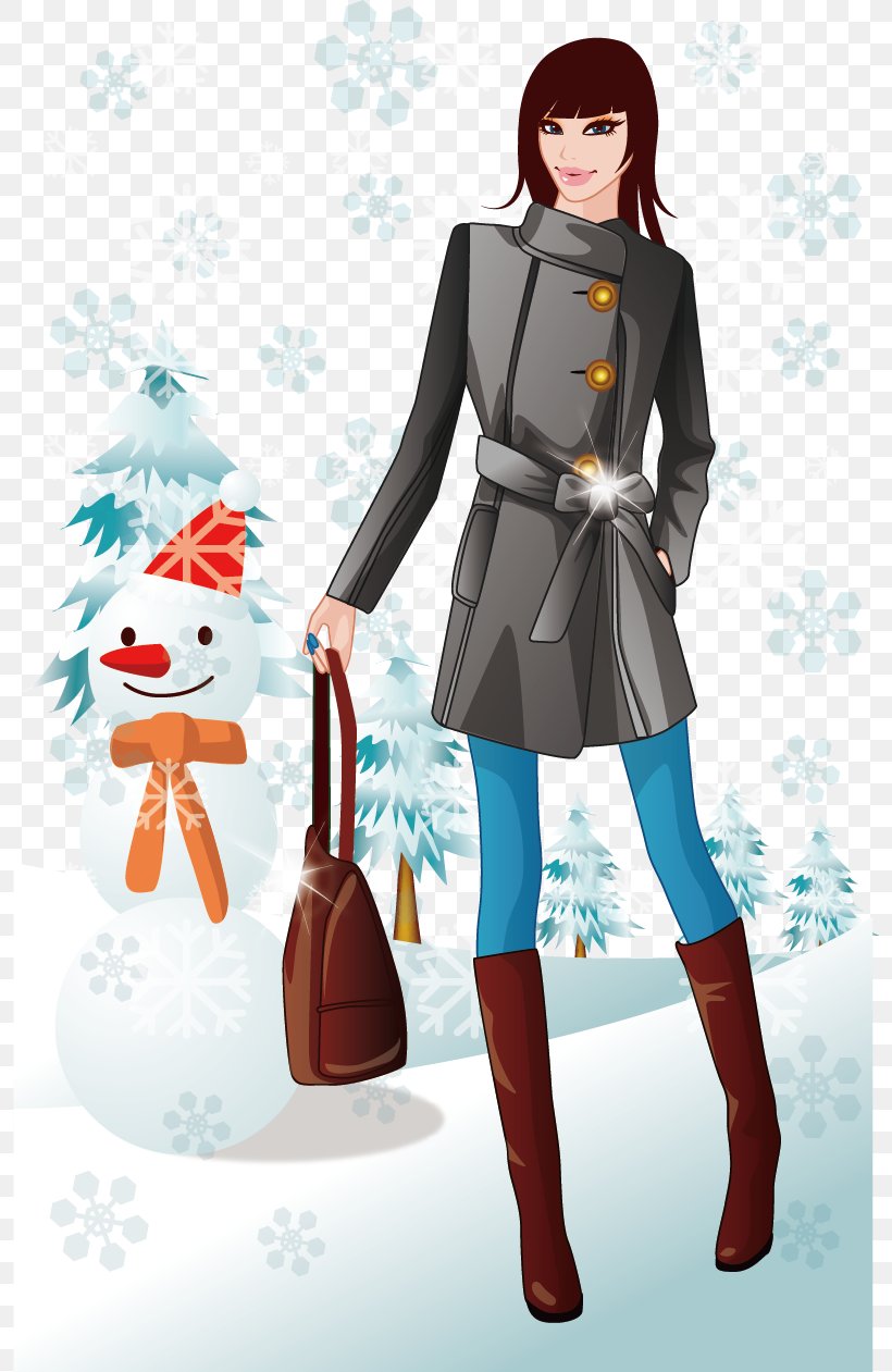 Winter Clothing Bag Graphic Arts, PNG, 796x1261px, Watercolor, Cartoon, Flower, Frame, Heart Download Free