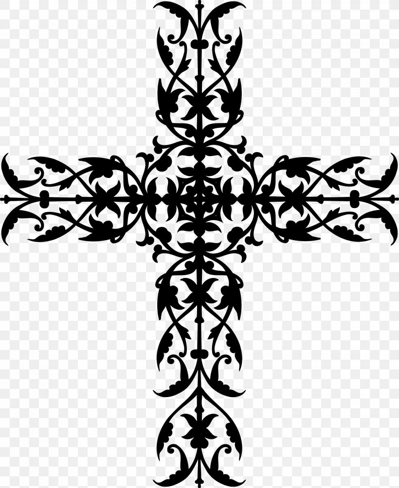 Christian Cross Tattoo Ambigram, PNG, 1960x2400px, Cross, Ambigram, Black And White, Christian Cross, Flower Download Free