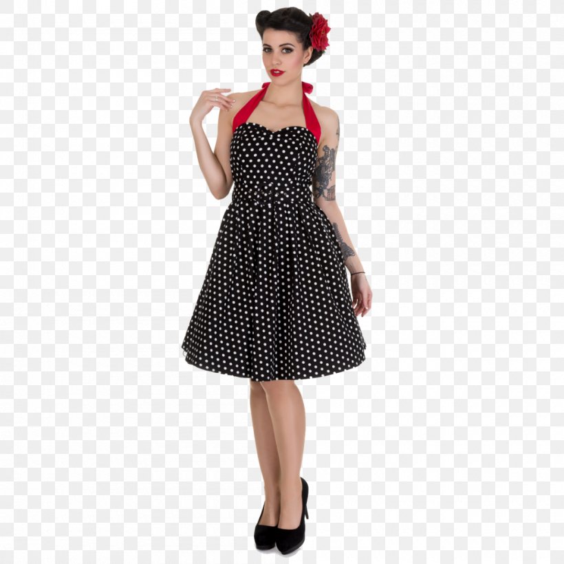 Dress Polka Dot 1950s Fashion Clothing, PNG, 1000x1000px, Watercolor, Cartoon, Flower, Frame, Heart Download Free