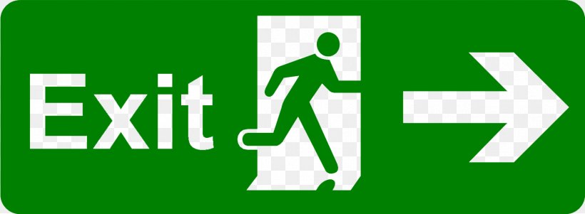 Exit Sign Emergency Exit Safety Signage, PNG, 1501x551px, Watercolor, Cartoon, Flower, Frame, Heart Download Free