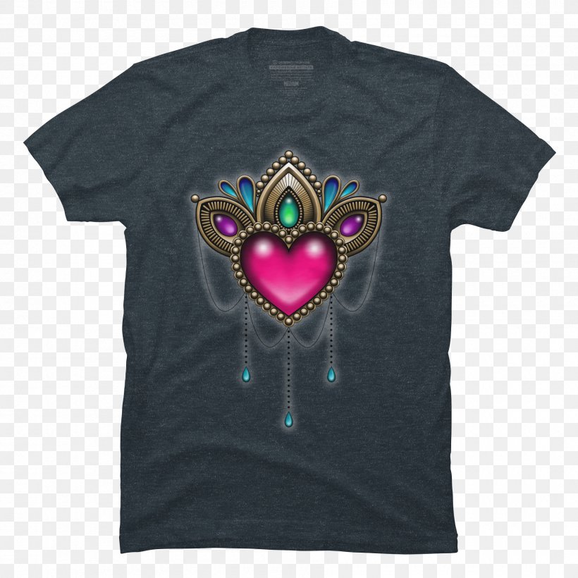 Printed T-shirt Hoodie Clothing, PNG, 1800x1800px, Watercolor, Cartoon, Flower, Frame, Heart Download Free
