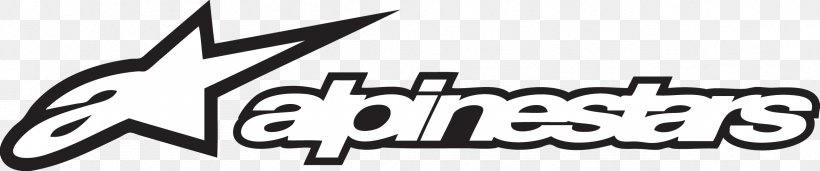 Alpinestars Logo Motocross Glove Motorcycle, PNG, 2362x495px, Alpinestars, Area, Black And White, Brand, Dainese Download Free