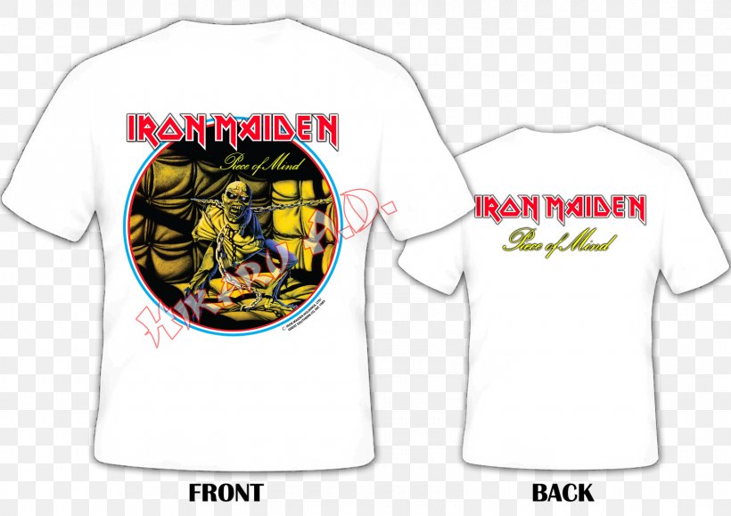 Iron Maiden Piece Of Mind T-shirt Logo Van, PNG, 1600x1131px, Watercolor, Cartoon, Flower, Frame, Heart Download Free