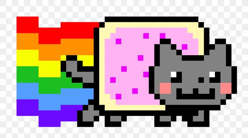 Nyan Cat Pixel Art YouTube, PNG, 1800x1000px, Cat, Animation, Art, Bead, Craft Download Free
