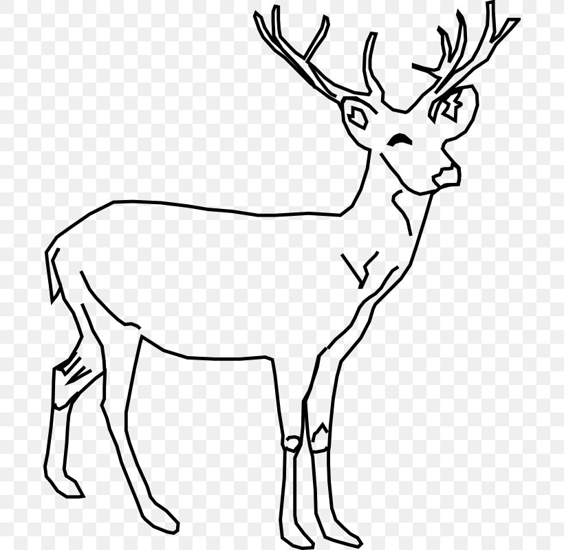 White-tailed Deer Moose Red Deer Clip Art, PNG, 694x800px, Whitetailed Deer, Animal Figure, Antler, Black And White, Deer Download Free