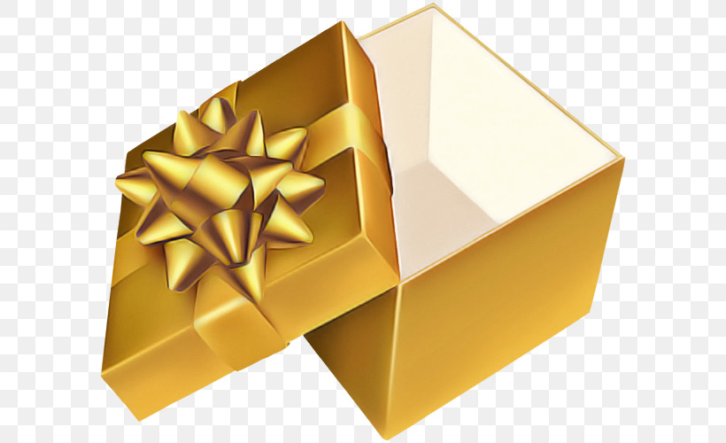 Yellow Gold Box Material Property Shipping Box, PNG, 600x500px, Yellow, Box, Gift Wrapping, Gold, Material Property Download Free
